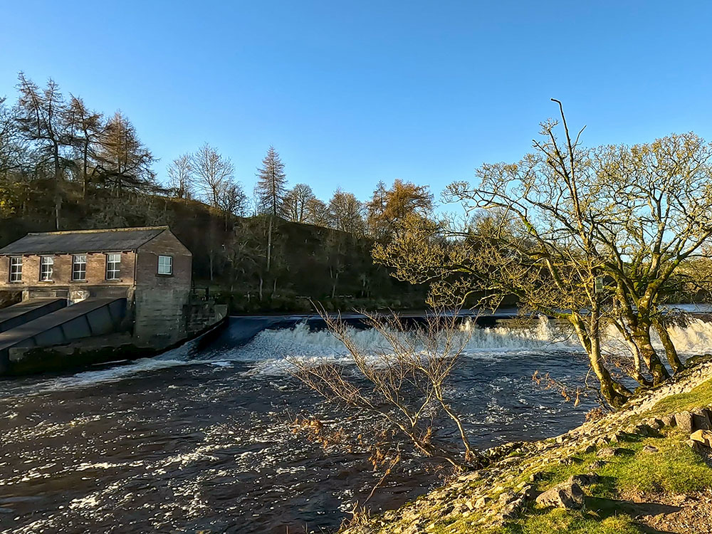 Weir by the restored hydroelectric station