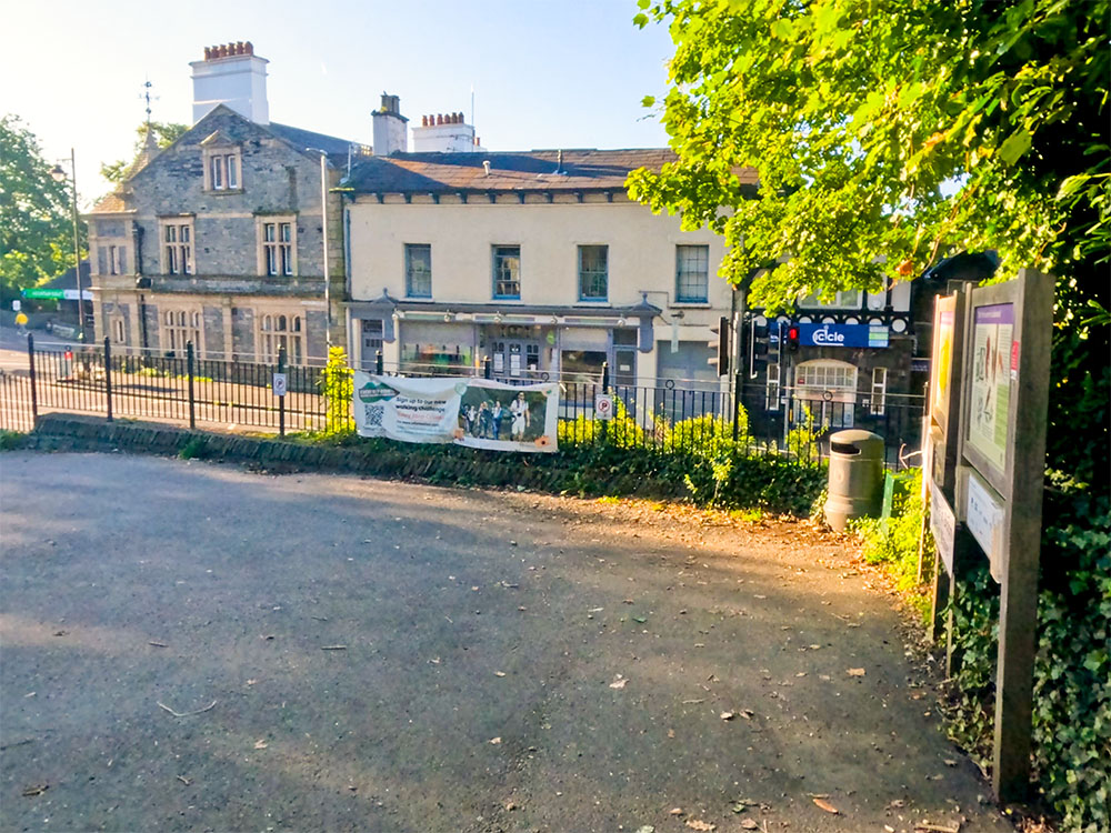 Arriving back at the start by the Orrest Head footpath signs
