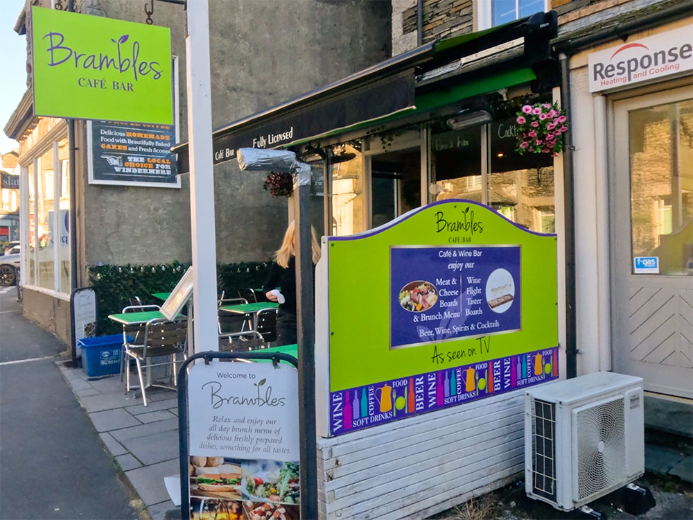 Brambles Cafe (now Brambalino's Bistro) in Windermere