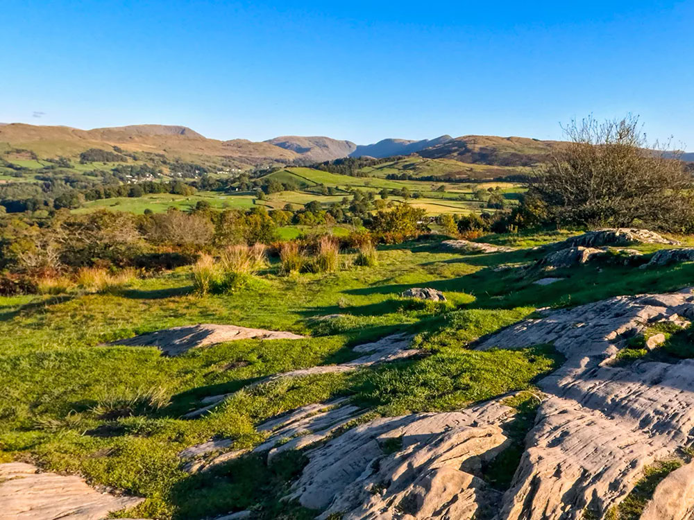 The path heading north from Orrest Head summit