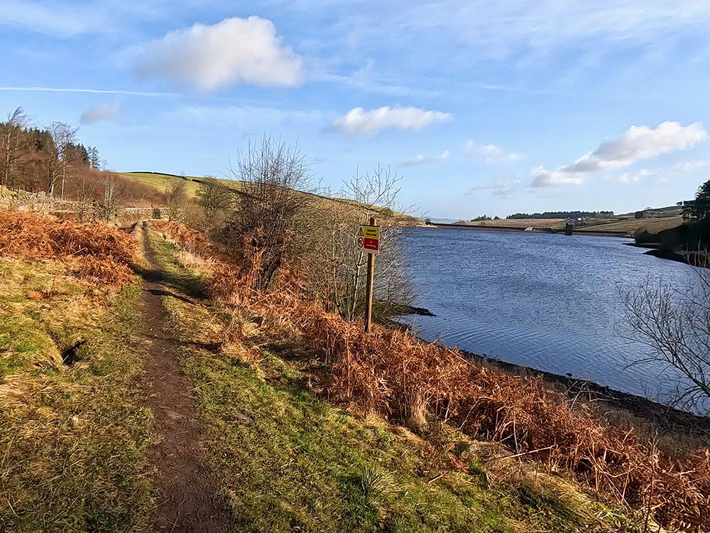 Heading back alongside Lower Ogden Reservoir