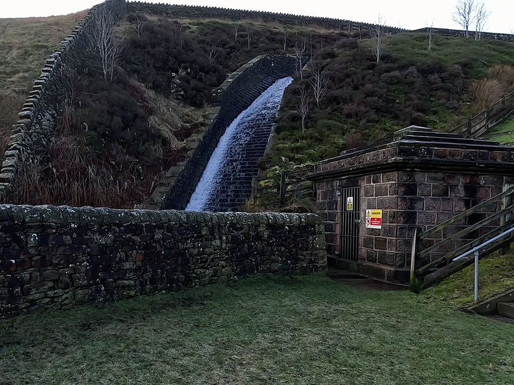 Side channel spillway chute at Upper Ogden Reservoir