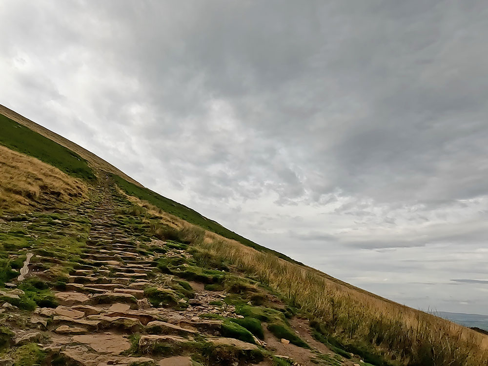 The steps up Pendle Hill