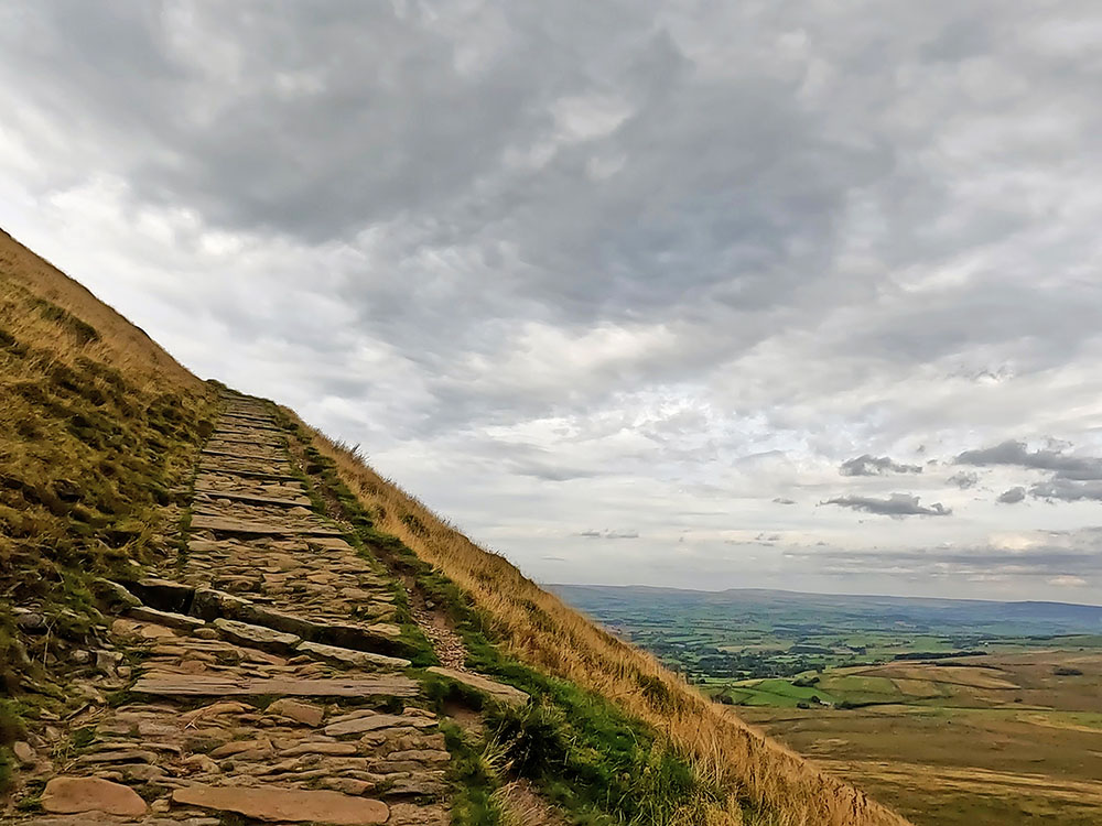 The steps up Pendle Hill