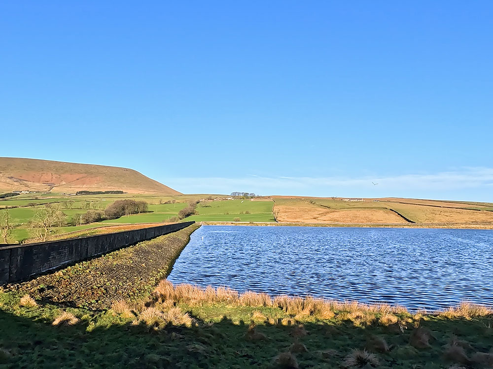 Lower Black Moss Reservoir and Pendle Hill