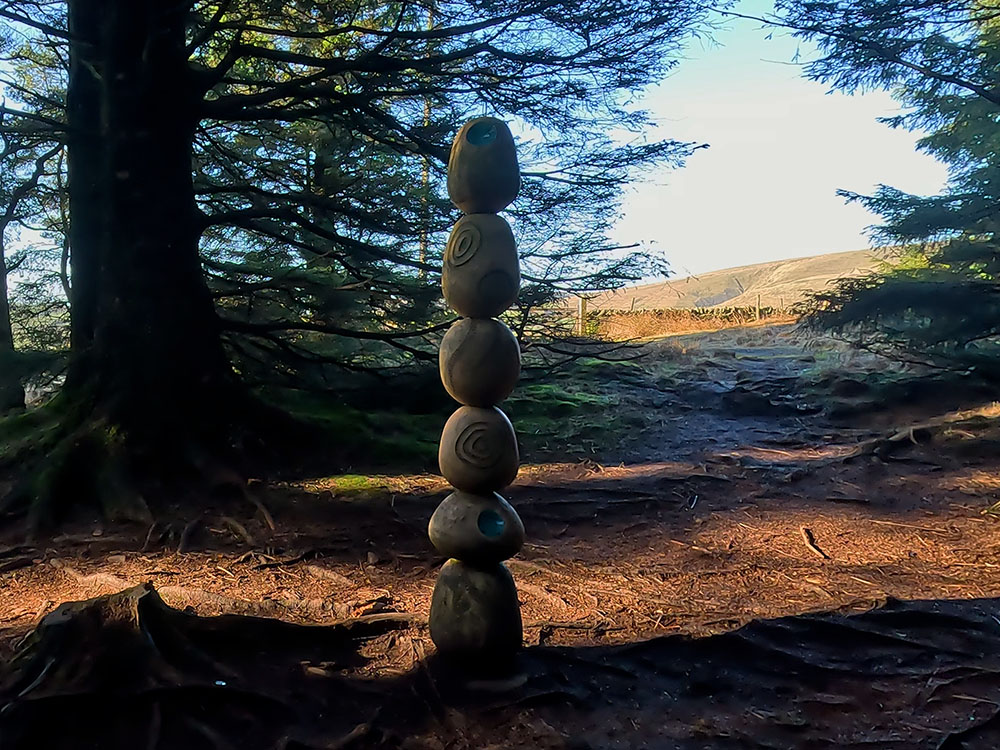 Ceramic Column in the Pendle Sculpture Trail