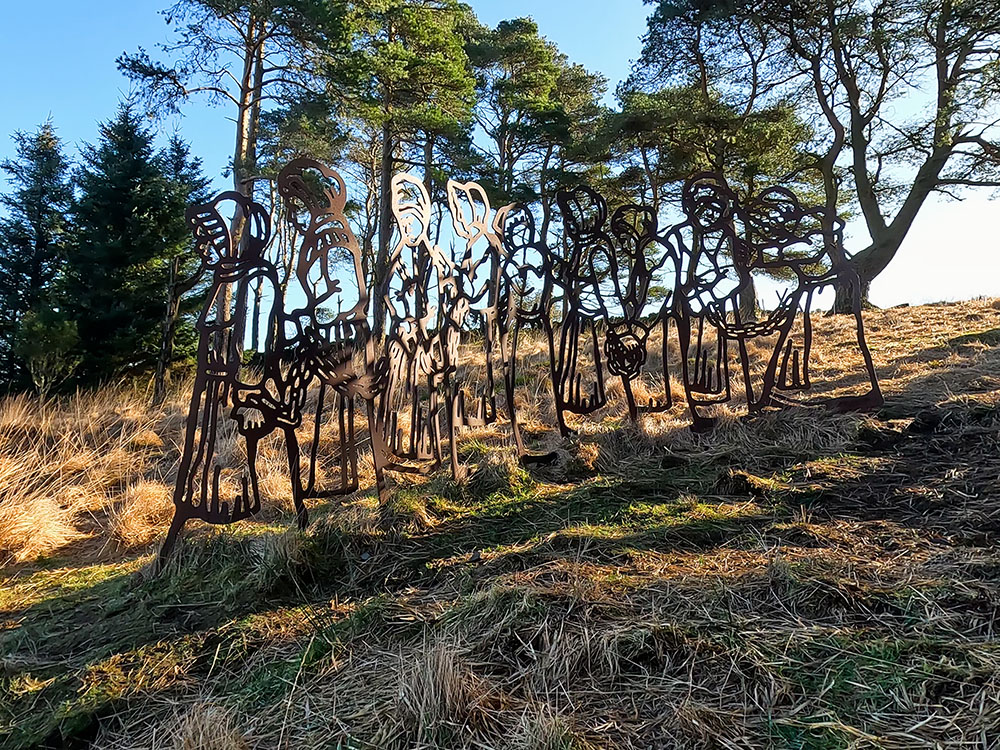 Chained Witches in the Pendle Sculpture Trail