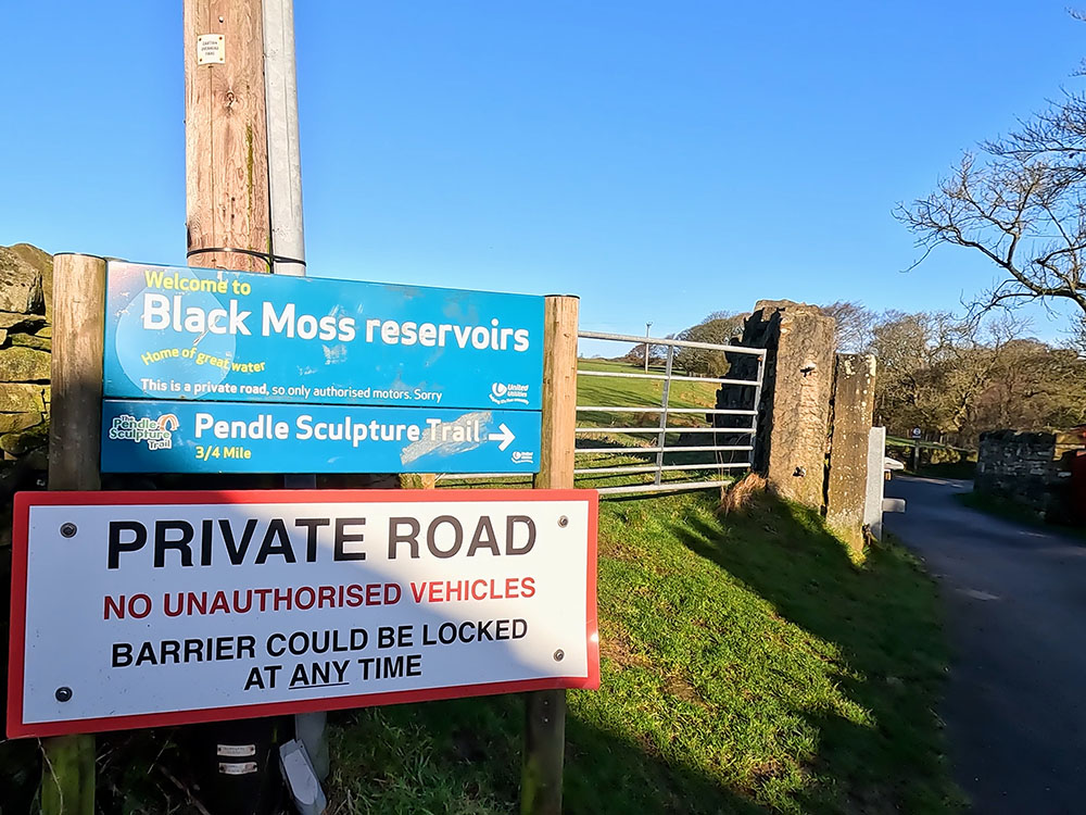 Pendle Sculpture Trail sign