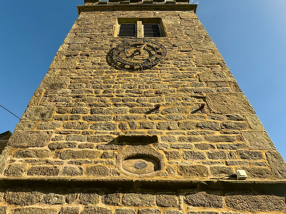 'Eye of God' in St Mary's Church tower in Newchurch in Pendle
