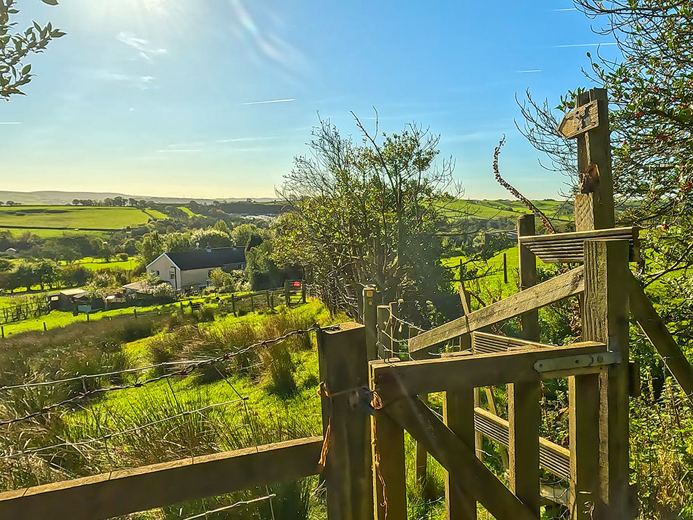 Follow the Pendle Way sign through the gate and across the next short field