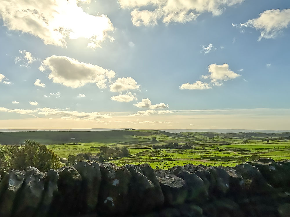 Looking over Moss End and Bull Hole