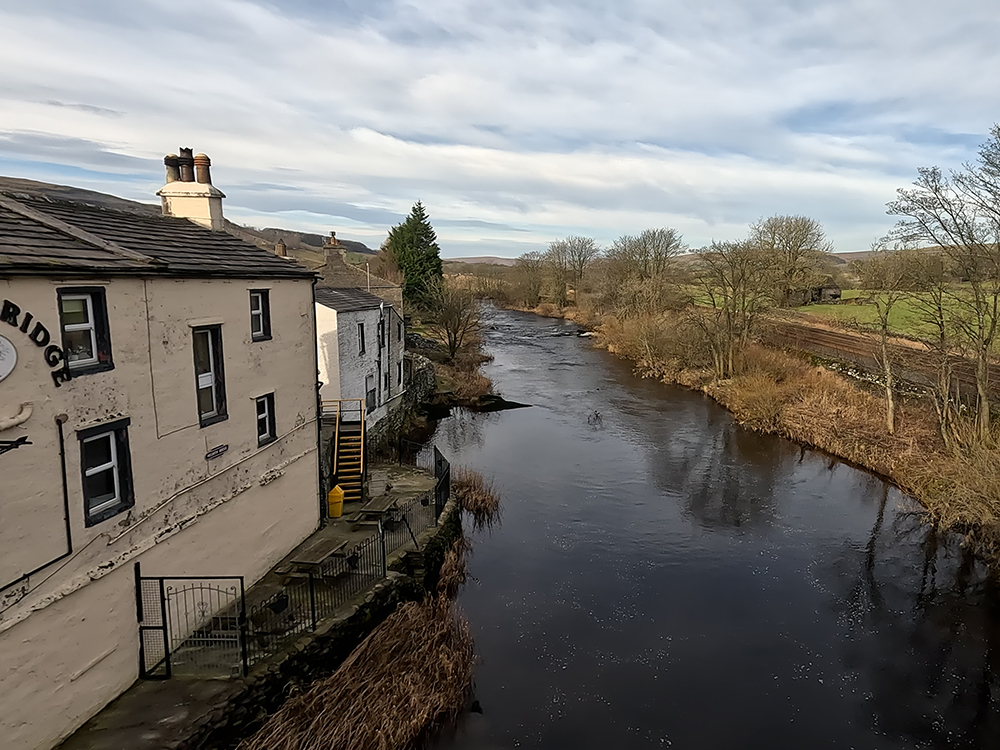 Helwith Bridge Inn and River Ribble