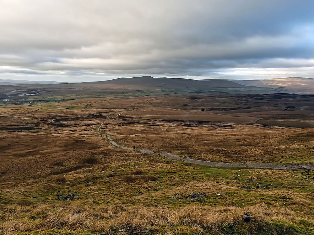 The path down to be followed off Pen-y-ghent