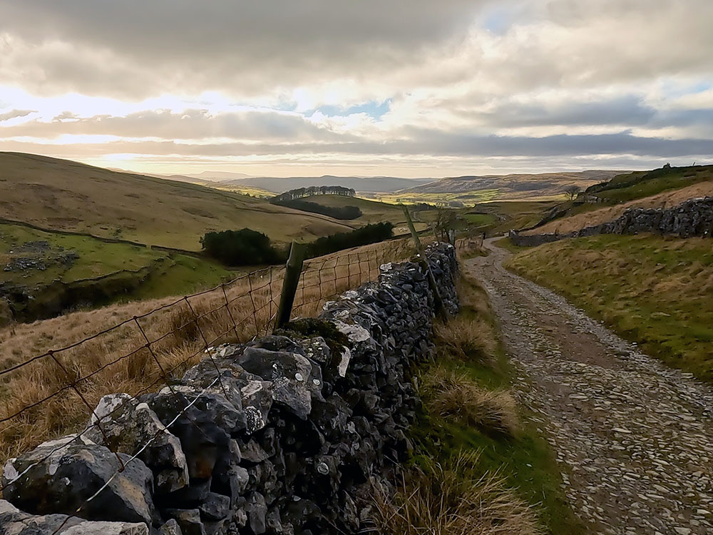 Yorkshire Dales landscape from Horton Scar Lane