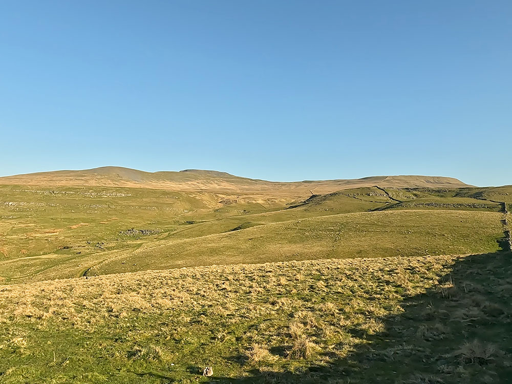 Looking left towards Ingleborough and Little Ingleborough