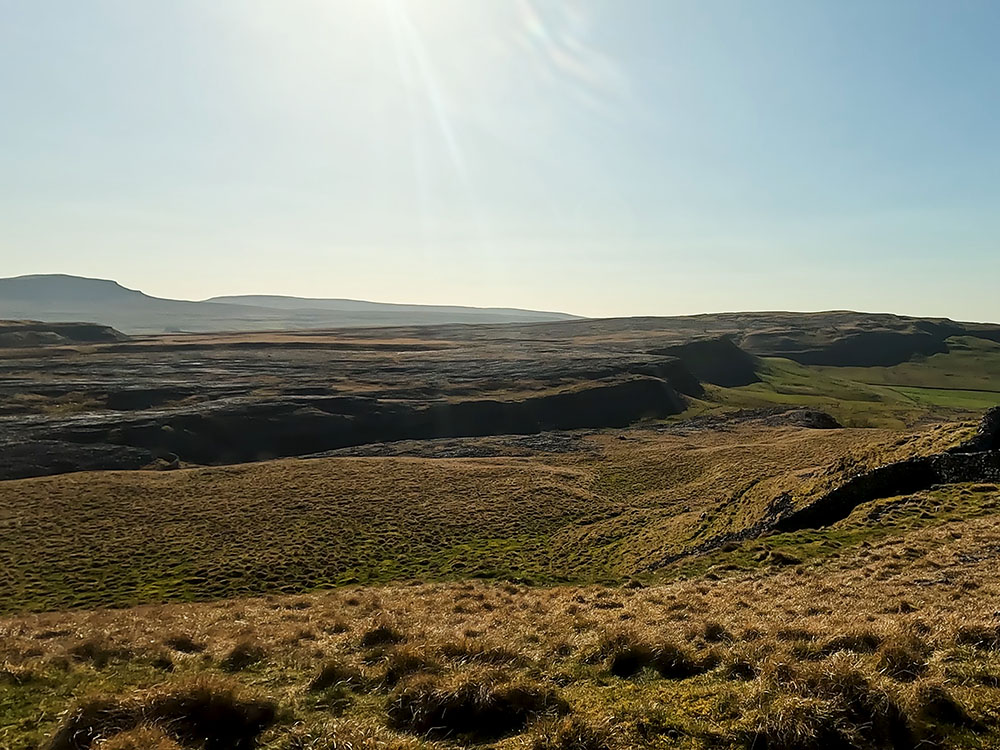 Looking over Moughton Scars