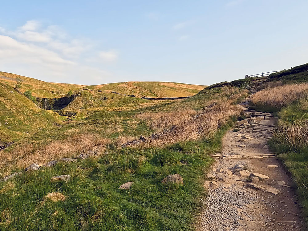 Looking across towards Force Gill waterfall