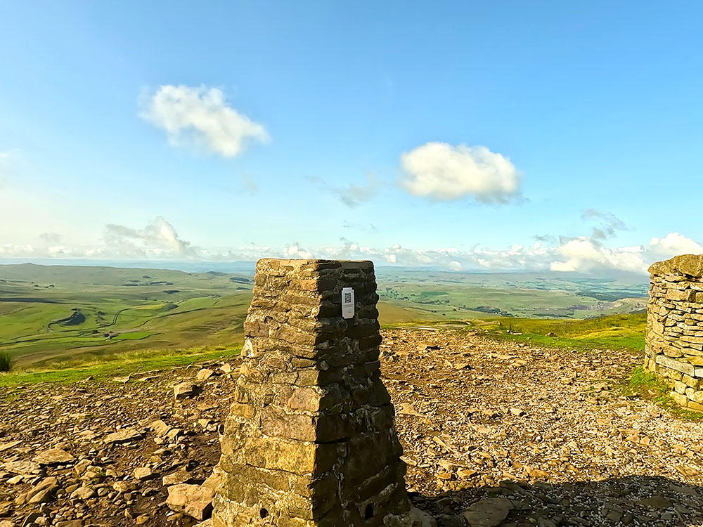 Trig point on Pen-y-ghent summit