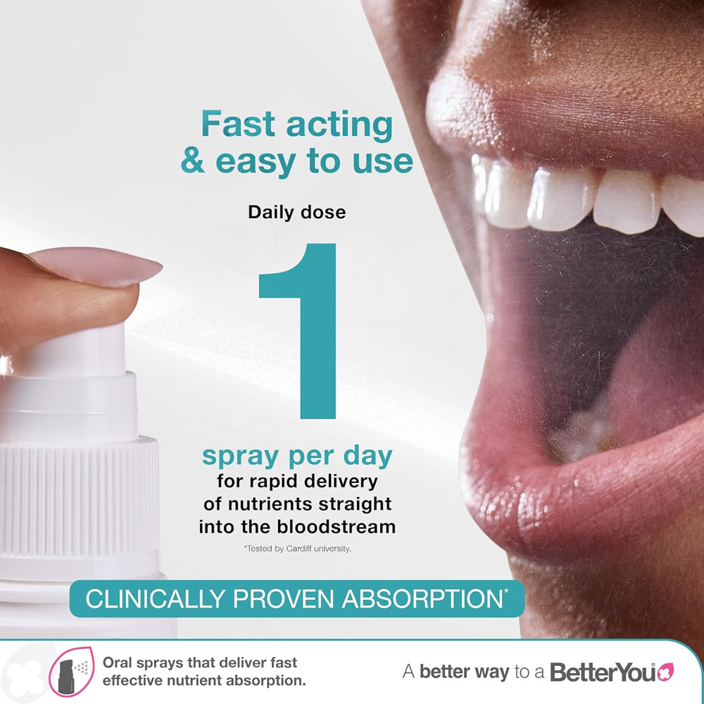 BetterYou Vitamin D3 4,000 IU oral spray - directions