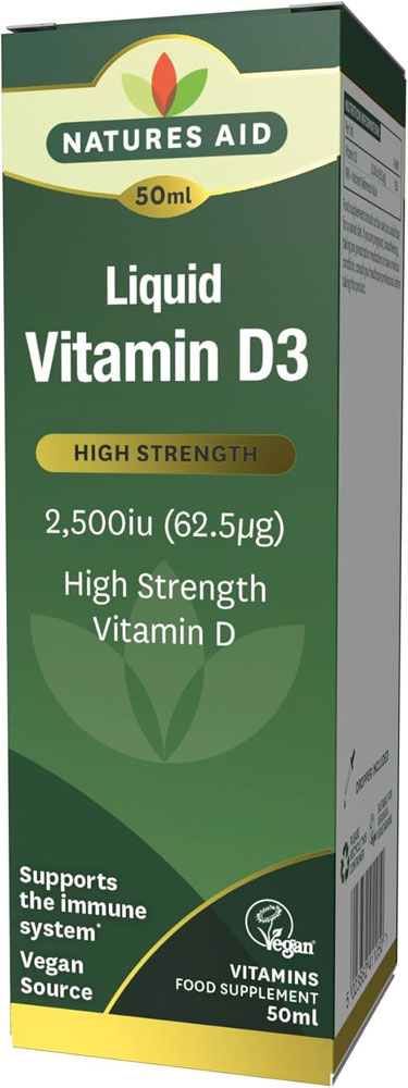Natures Aid Vitamin D3 Liquid 2,500 IU