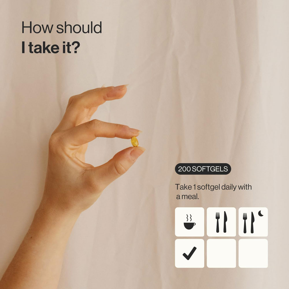 Zenement Vitamin D3 + K2 (2,000 IU + 150&mu;g MK-7) softgels - directions and size