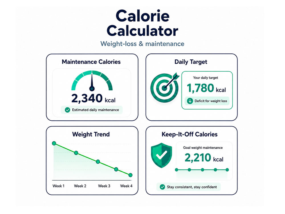 Calorie Calculator Weight loss and maintenance